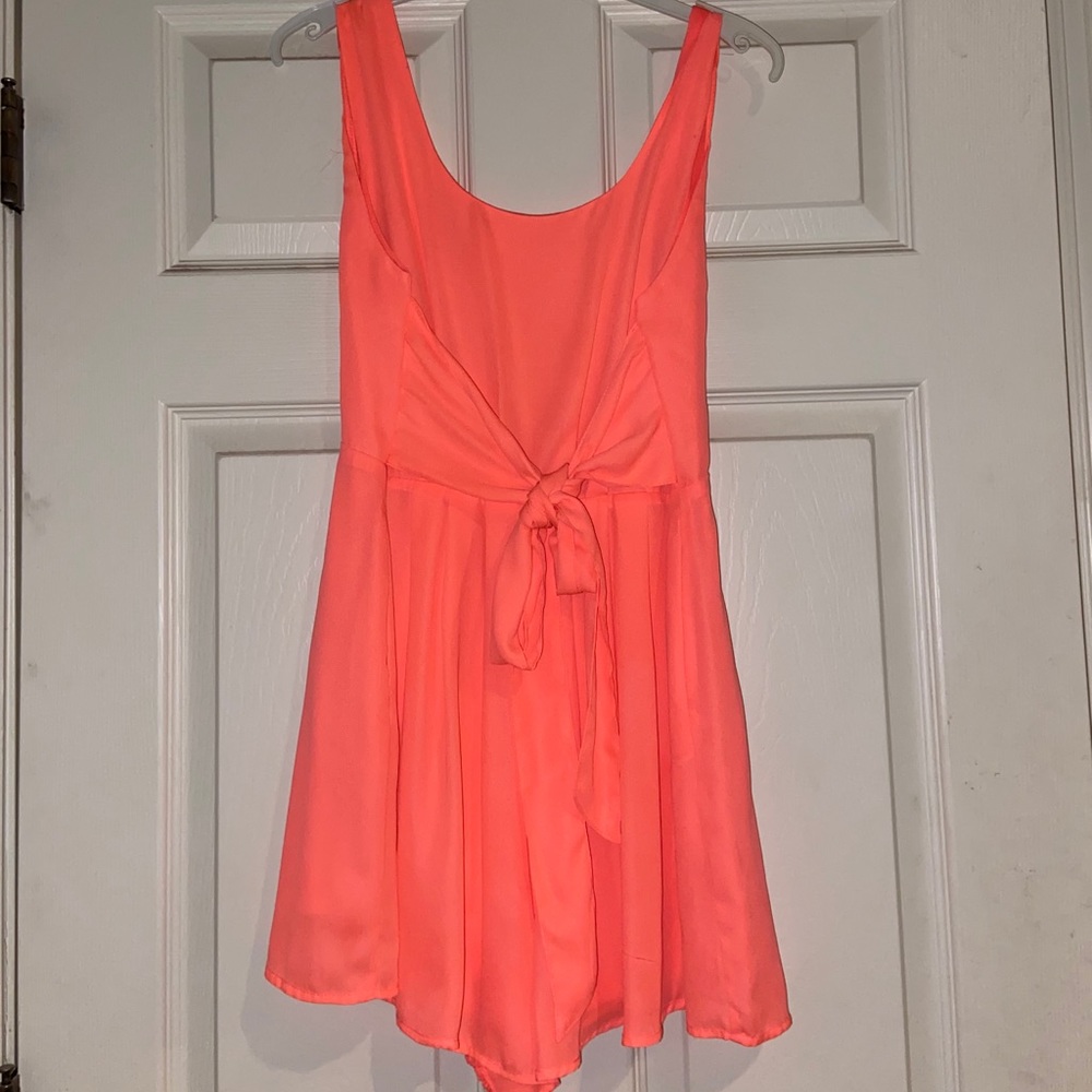 Neon Coral Romper